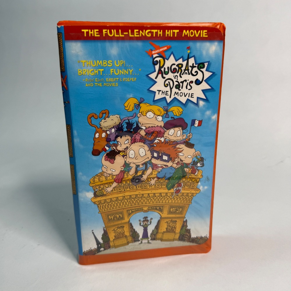 Rugrats in Paris The Movie VHS 2000 Nickelodeon Orange Clamshell Case Vintage